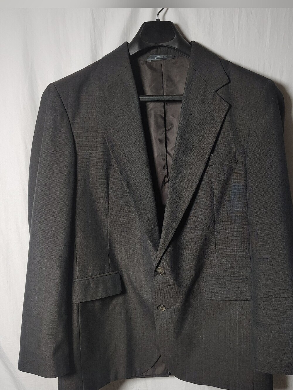 Haggar Nice Men's Dark Charcoal Two-Button Blazer Large